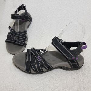Teva Tirra Watersport Hiking Sandals Black / Gray / Purple 4266 Women's Size 7.5
